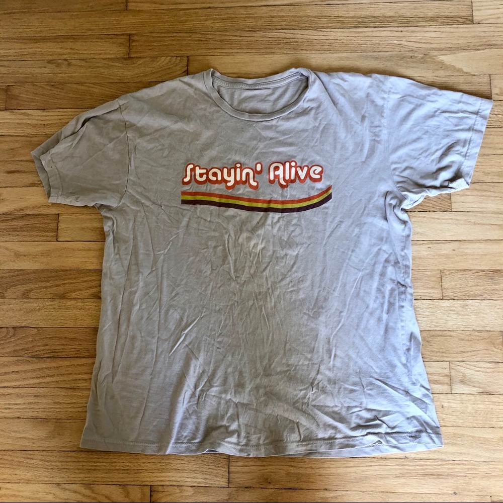 Vintage Stayin Alive Shirt